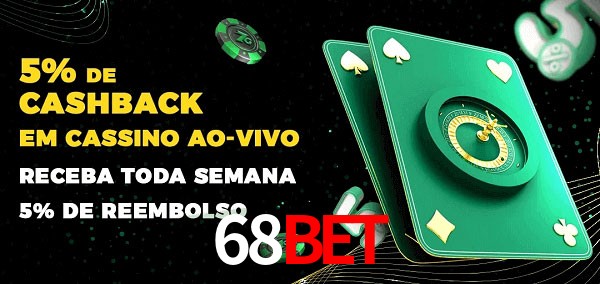 Promoções do cassino ao Vivo 68bet